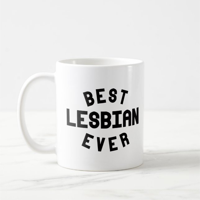 Caneca De Café Melhor Lésbica de Todos os Tempos (Esquerda)