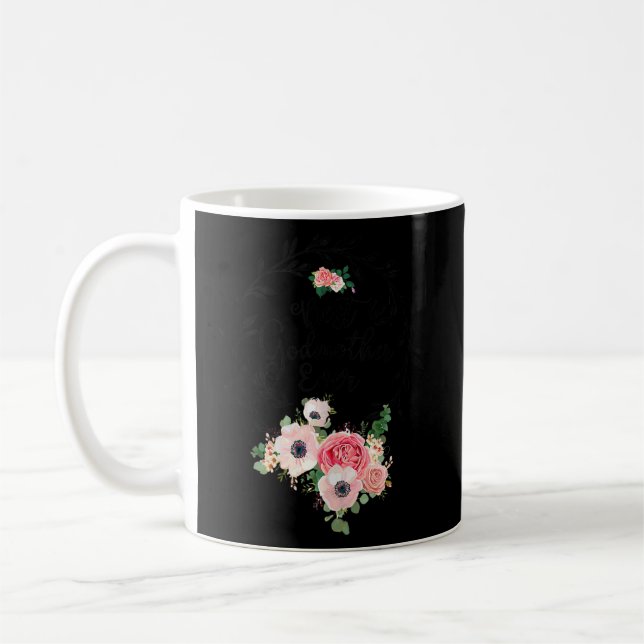 Caneca De Café Melhor Madrinha Alguma Vez Camisa Mulheres Flores  (Esquerda)