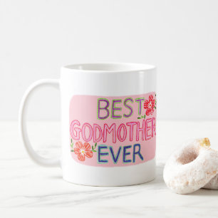 Caneca De Café Melhor Madrinha do Mundo Sempre Lettering Desenhad