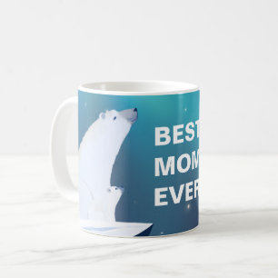 Caneca De Café Melhor Mãe Alguma Vez A Mãe Polar Bear E O Cubo