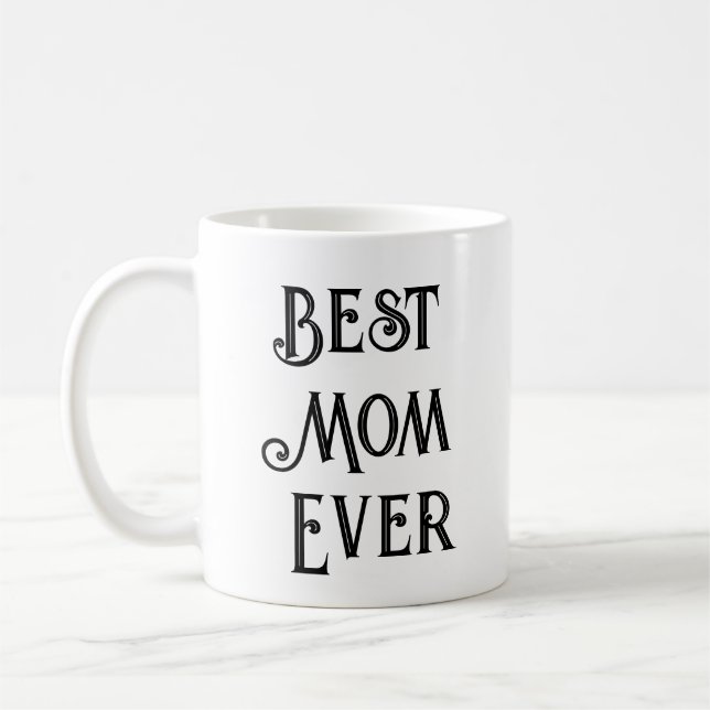 Caneca De Café Melhor Mãe Alguma Vez Foto Mug - Nome Personalizad (Esquerda)