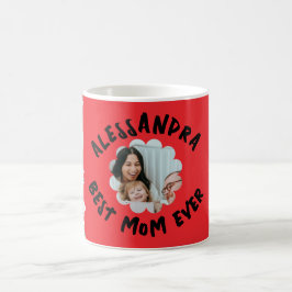 Caneca De Café Melhor mãe alguma vez fotografar monograma floral