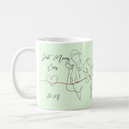 Caneca De Café Melhor Mãe Alguma Vez Trendy One Line Motherhood H