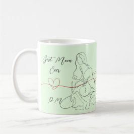 Caneca De Café Melhor Mãe Alguma Vez Trendy One Line Pregnancy He