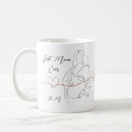 Caneca De Café Melhor Mãe Alguma Vez Trendy One Line Pregnancy He