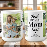 Caneca De Café Melhor MÃE BONUS Alguma Vez Personalizada 2 Etapa<br><div class="desc">Apresentamos nossa caneca de café Dia de as mães, especialmente projetada para mães de bônus, mães de passo e mães que ocupam um lugar especial em nossos corações. Esta caneca moderna e na moda apresenta a mensagem: "Melhor Bônus Mãe Nunca" É uma forma doce e sentida de expressar gratidão e...</div>