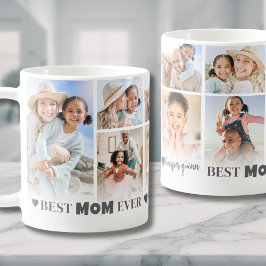 Caneca De Café Melhor Mãe Colagem Fotográfica Mãe Mãe