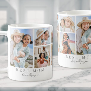 Caneca De Café Melhor Mãe Colagem Fotográfica Mãe Mãe