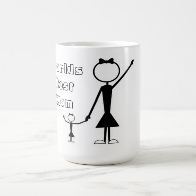 Caneca De Café Melhor mãe com mãe e filha (Centro)