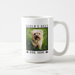 Caneca De Café Melhor Mãe de Cachorro do Mundo com a Foto de Seu 