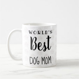 Caneca De Café Melhor Mãe de Cachorro do Mundo - Personalizável