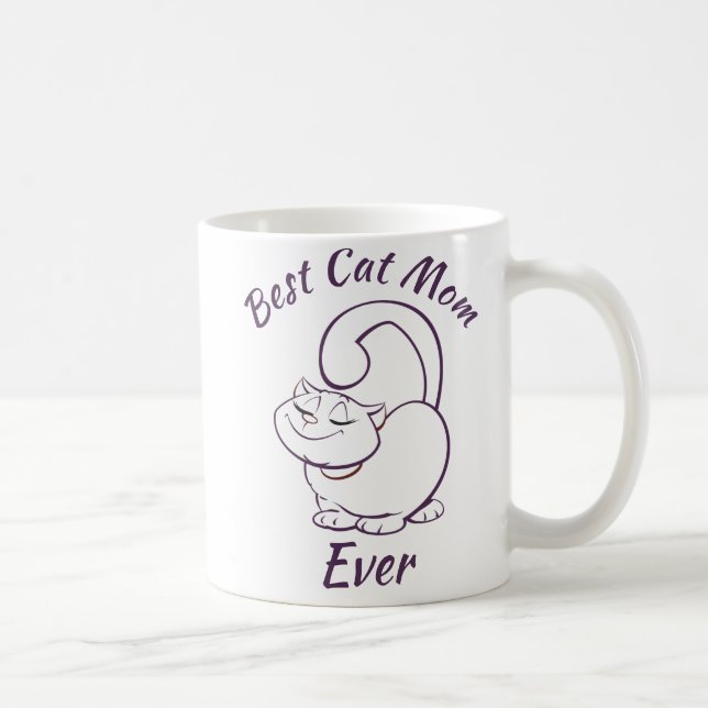 Caneca De Café Melhor Mãe De Gato (Direita)