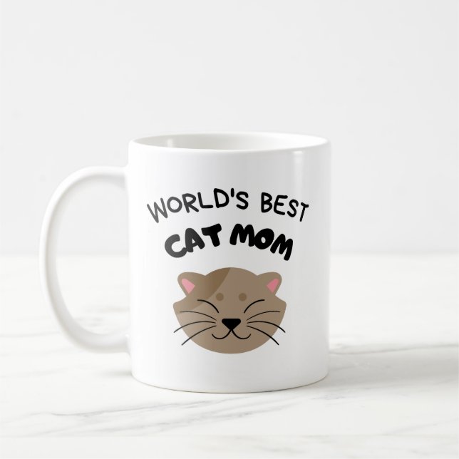 Caneca De Café Melhor Mãe de Gato do Mundo (Esquerda)