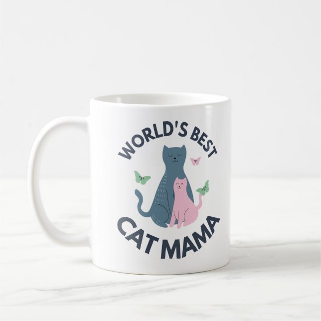 Caneca De Café Melhor Mãe de Gato do Mundo (Esquerda)