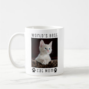 Caneca De Café Melhor Mãe de Gato do Mundo Foto Personalizada, Im