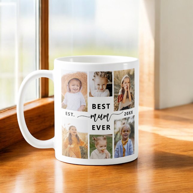 Caneca De Café Melhor Mãe de sempre - Colagem de fotos do Dia de  (Criador carregado)