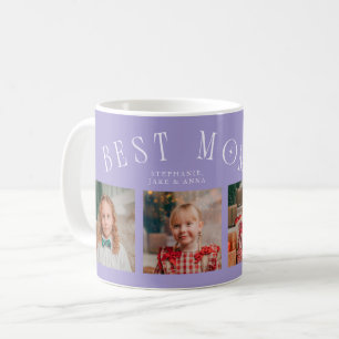 Caneca De Café Melhor Mãe de Todas 4-Foto Lilás Dia das Mães