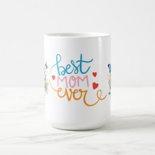 Caneca De Café Melhor Mãe de Todos Borboleta Floral