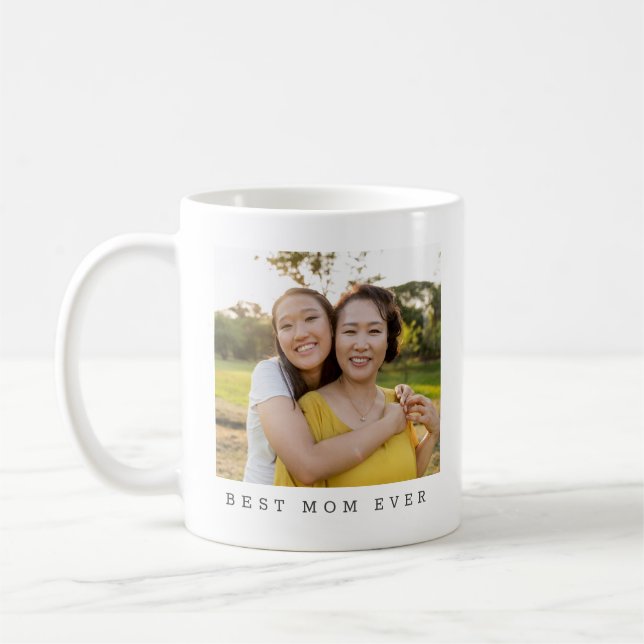 Caneca De Café Melhor Mãe de Todos Foto Completa Personalizada (Esquerda)