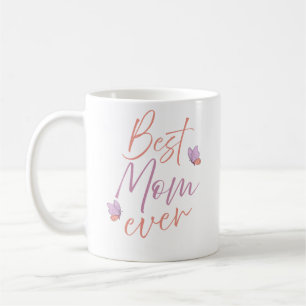 Caneca De Café Melhor Mãe de Todos os Tempos Arte de Borboleta em