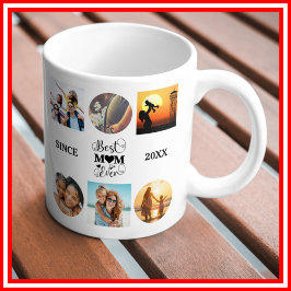 Caneca De Café Melhor Mãe de Todos os Tempos Colagem de Fotos Ele