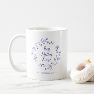 Caneca De Café Melhor Mãe de Todos os Tempos Família Grinalda Flo