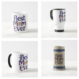 Caneca De Café Melhor Mãe de Todos os Tempos Flores Bonitas Dia d