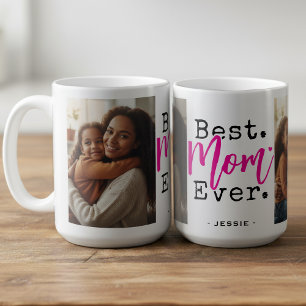 Caneca De Café Melhor Mãe de Todos os Tempos Foto Dia das Mães