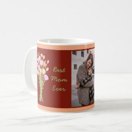 Caneca De Café Melhor mãe de todos os tempos foto & flores modern