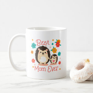 Caneca De Café Melhor Mãe de Todos os Tempos Mãe e Bebê deouriço-