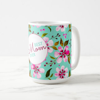 Caneca De Café Melhor Mãe de Todos os Tempos Personalizado Aqua e