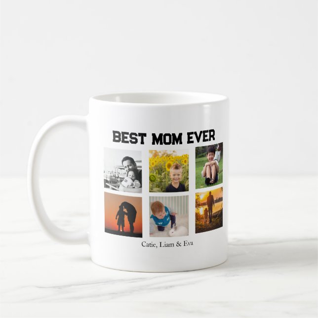Caneca De Café Melhor Mãe de Todos os Tempos Personalizável nome  (Esquerda)