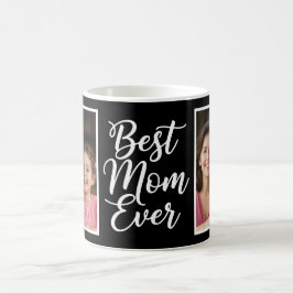 Caneca De Café Melhor Mãe de Todos os Tempos Preto Branco Script 