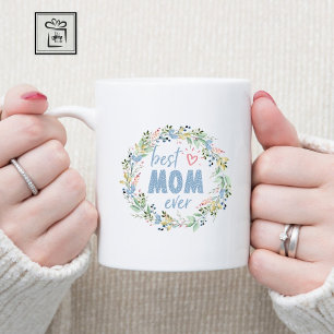 Caneca De Café Melhor Mãe, Dia de as mães Botânico De Ferida