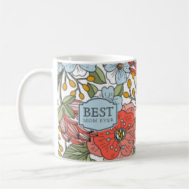Caneca De Café Melhor Mãe Dia de as mães Floral