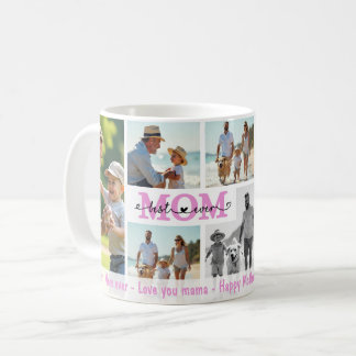 Caneca De Café Melhor Mãe do Mundo Colagem de Fotos, Personalizad
