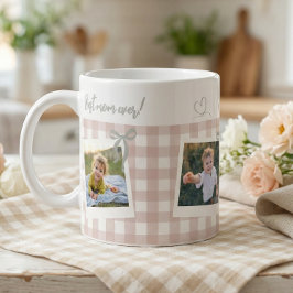 Caneca De Café Melhor Mãe do Mundo Colagem de Fotos Xadrez