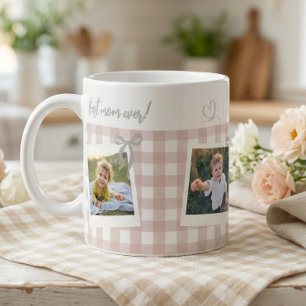 Caneca De Café Melhor Mãe do Mundo Colagem de Fotos Xadrez