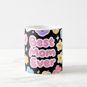 Caneca De Café Melhor Mãe do Mundo Design Fofo Estilo Infantil