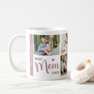Caneca De Café Melhor Mãe do Mundo Dia das Mães Colagem de Fotos