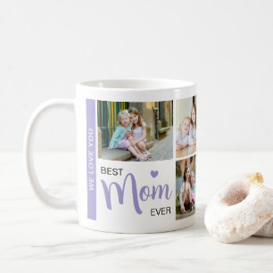 Caneca De Café Melhor Mãe do Mundo Dia das Mães Colagem de Fotos