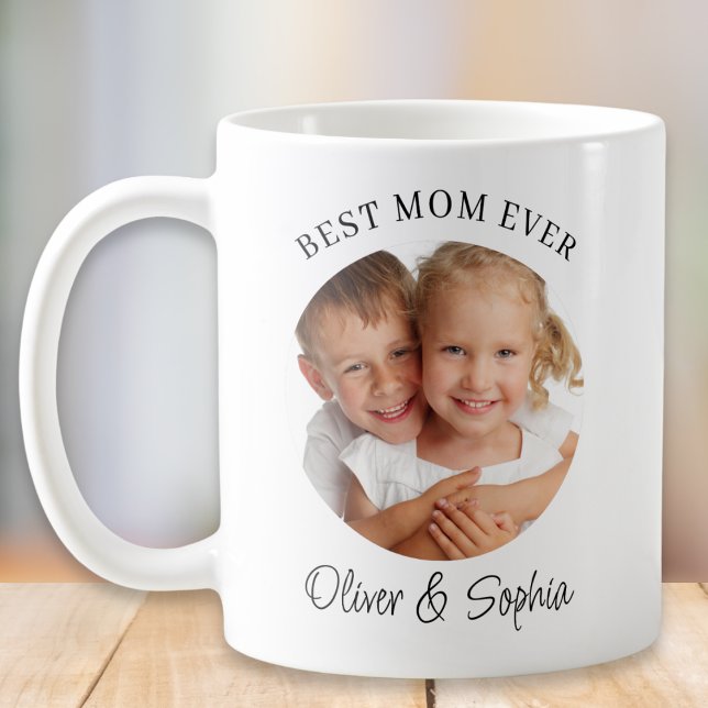 Caneca De Café Melhor Mãe do Mundo Foto Dia das Mães (Criador carregado)