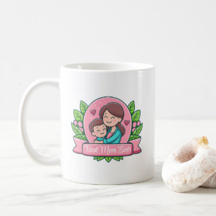 Caneca De Café Melhor Mãe do Mundo, Mãe e Filho, Personalizado