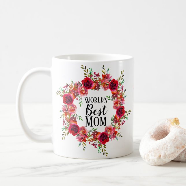 Caneca De Café Melhor Mãe do Mundo Personalizado (Com Donut)