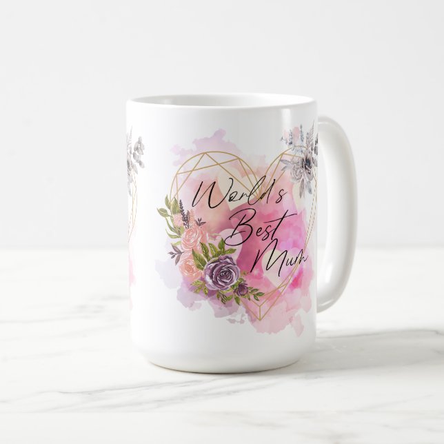 Caneca De Café Melhor Mãe do Mundo Presente Dia das Mães Aniversá (Frente Esquerda)