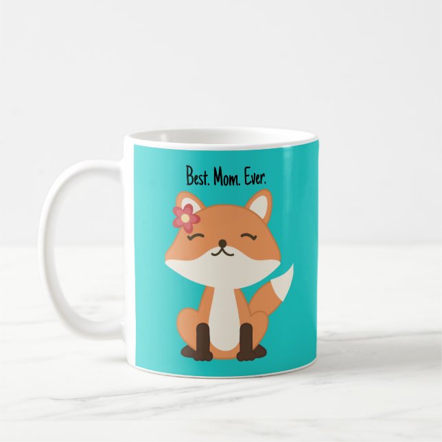 Caneca de Café Melhor Mãe do Mundo Raposa Fofa (Esquerda)