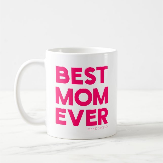 Caneca De Café Melhor Mãe do Mundo Rosa (Esquerda)