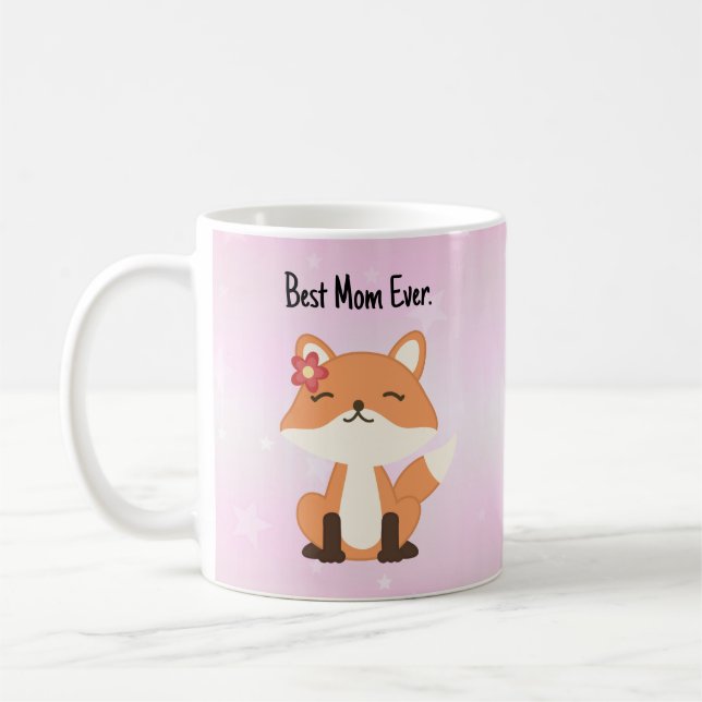 Caneca De Café Melhor Mãe do Mundo Rosa da Raposa (Esquerda)