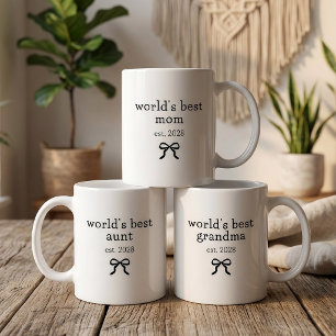 Caneca De Café Melhor Mãe do Mundo Roteiro Moderno Personalizad