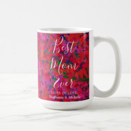 Caneca De Café Melhor Mãe, Floral do Jardim Vermelho
